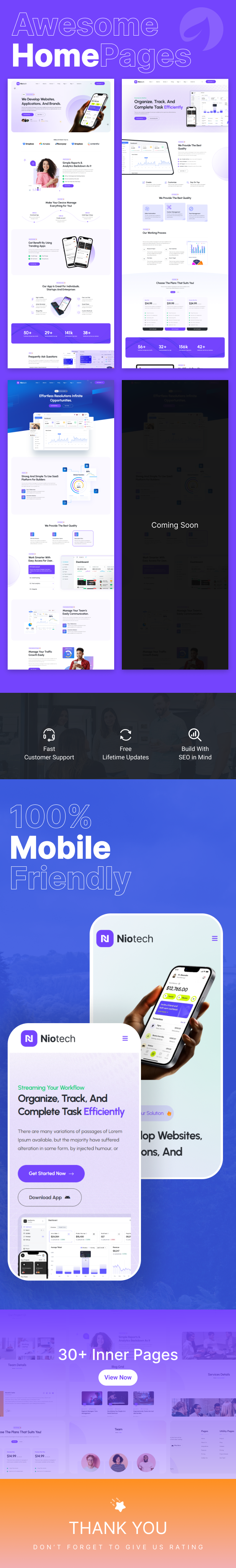 Niotech - Saas & App Landing WordPress Theme